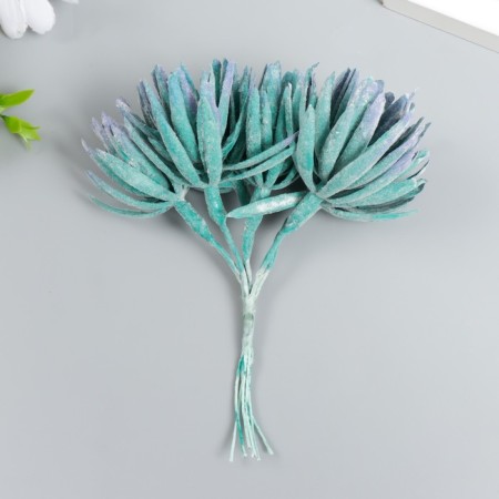 Decor for creativity "needle Astra" 1 bouquet = 6 flowers gray-blue 4x13 cm-1