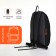 Sports' backpack on lightning, Textura, external pocket, black color