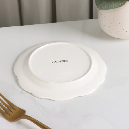 Porcelain porcelain pantry Magistro "Etude", D = 15 cm, white color-2