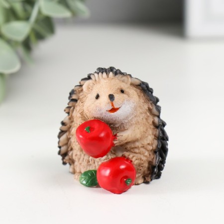 Souvenir Polystone "Hedgehog with Apple" MIX 3.8x4.7x4.4 cm-1