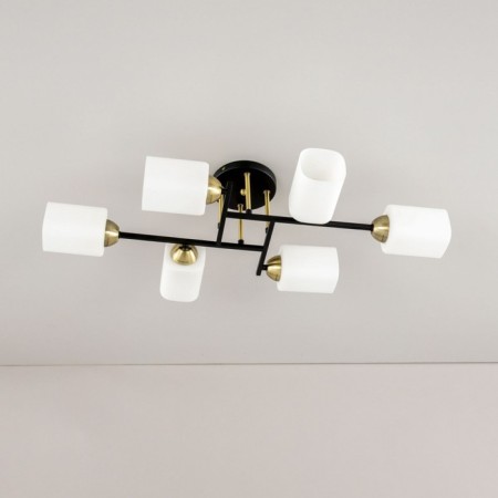 Ceiling chandelier Citilux "Henry" CL130265, 79.5x42x1.5 cm, 6x75W, E27, Black Color Black-4