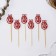 Skewers XV, 12.5 cm, red color, set 6 pcs.