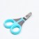 Cooperus scissors curved, hole 7 mm, blue with gray