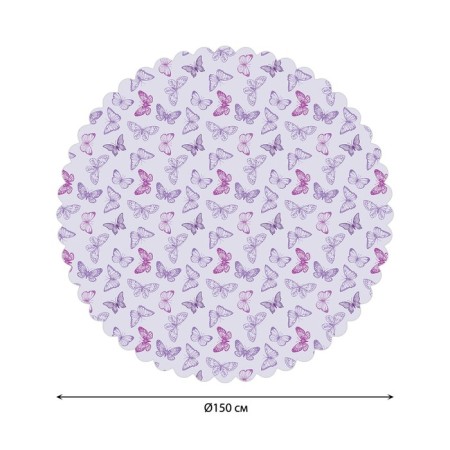 The tablecloth "Summer butterflies", Round, Saten, D = 150 cm-1