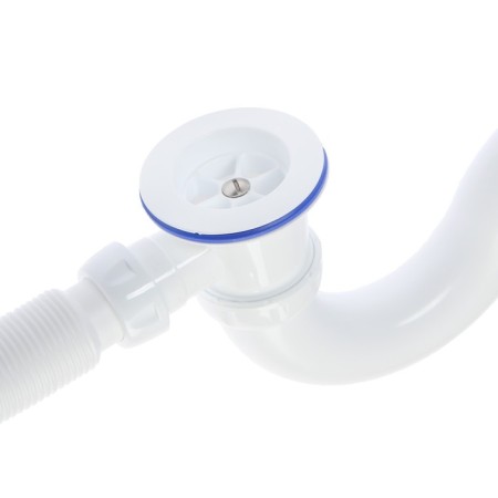 Siphon for the bathtub Unicorn S32P, 1 1/2 "x40 mm, plastic release and overflows, corrugation 40x40/50 mm-1