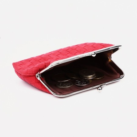 Women's wallet on the farmar, red color-1