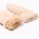 Women's mittens minku, beige color, 26 cm