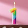 Candle in the cake on the skewer "Multi -colored faces", the number 1, 5.3 cm