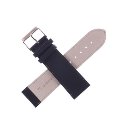 A watch strap, male, 24 mm, harness 75 mm, larynx 115 mm, genuine leather, brown.-1
