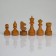 Chess figures made of an array of beech, with a velvet lining King H = 7.5 cm, Pig H = 4.3 cm