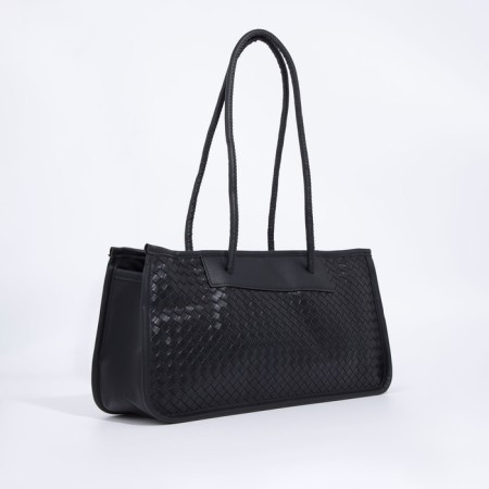 Bag Female Tout with zipper, black color-2