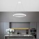Smart suspended lamp Imperio, SMD, LED tape, 59x59 cm