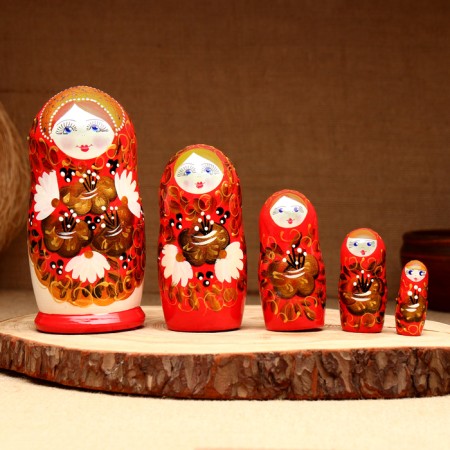 Matryoshka 5-doll "Martha", 14-15 cm