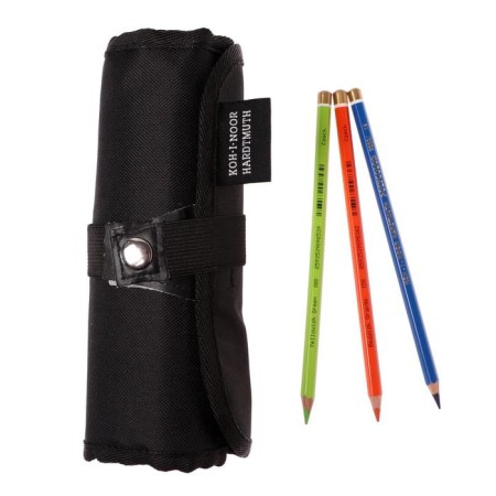 Pencils 24 CV KOH-I-NOOR Polycolor 3824, Black Penal-Rolon on the Textile button-1