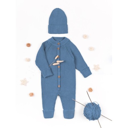 Knitted Knot Killed with a cap Amarobaby Pure Love Tot, height 62 cm, blue color-20