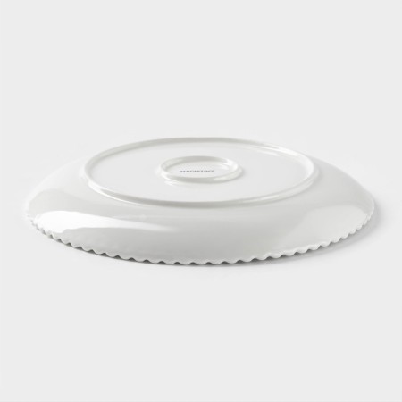 Porcelain dining porcelain Magistro "Tandy", D = 25 cm, white color-2