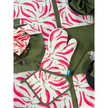 CHILLY mittens and size, size 18x30 cm, red color-2