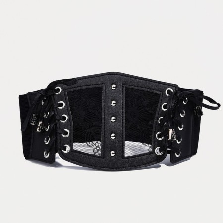 Lightning corset, height 10-15 cm, buttons, black color-1