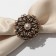 Ring for the scarf "Link", brown color in black gold