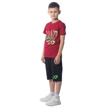 Costume for a boy, height 134 cm, burgundy color-2