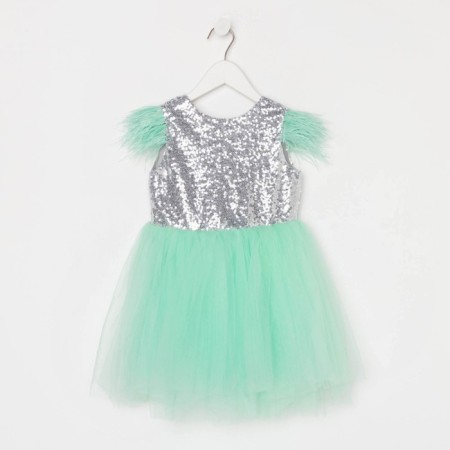 Dress children's elegant with sequins KAFTAN, p. 30 (98-104), green-7