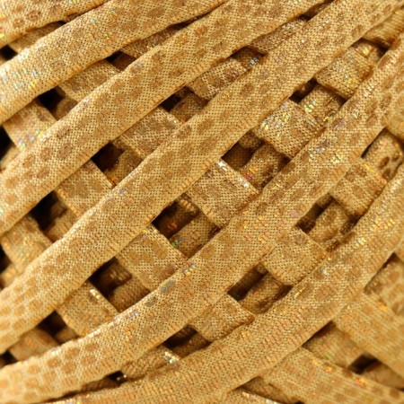 Knitted yarn metallic "snake scales" 100 g (gold)-2