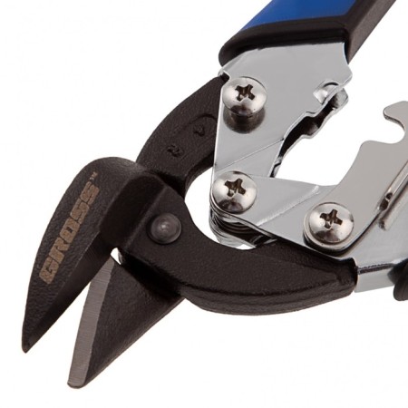 Metal scissors Gross Piranha, 185 mm, straight and right cut, CRM-2
