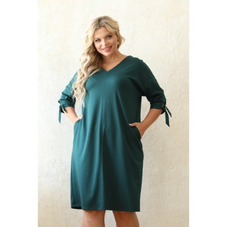 Female dress, size 50, green color-10