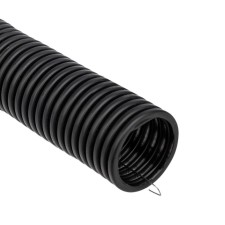A meter pipe corrugated from PND, with probe, black, Ø32mm (Bay 25 m/union) rexant
