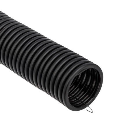 A meter pipe corrugated from PND, with probe, black, Ø32mm (Bay 25 m/union) rexant