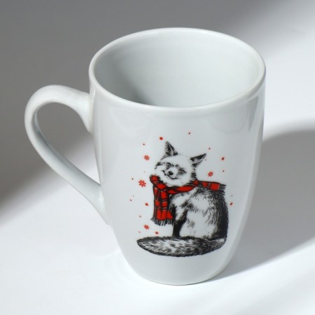 Ceramic “Forest Residents” mug, 350 ml, white color-2