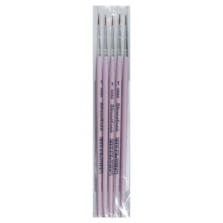 Columns + synthetics round, Hana inspire No. 1 (hair length 9 mm), short handle matte-3