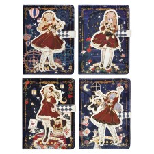 Gift notebook, A6, 100 sheets, a colored block, with a curly knife on a magnet, 