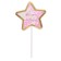 Topper "Happy Birthday. Star ", pink color