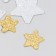 Decor "Star" silver, gold foam glitter 5 and 3 cm (set 10 pcs)