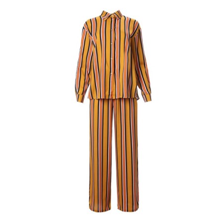 Female set (shirt, trousers) minku: enjoy yellow color, river 44-4
