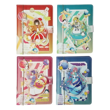 Notebook Gift, A6, 96 sheets, color block, with a curly refrain, PVC cover, "Anime", mix
