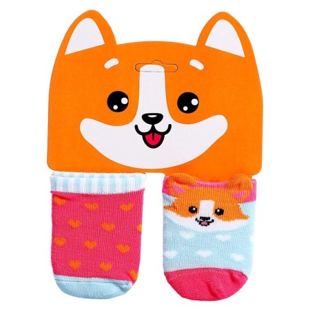 Clothes for navel "Cute Corgi", socks 2 pairs-4