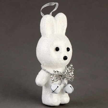 A toy of foam "Bunny" with a bow, 13 cm-1