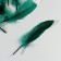A set of goose feathers 15-20 cm, 10 pcs, dark green with silver chips