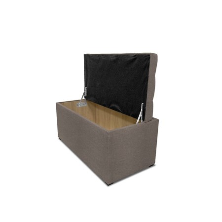 Puff with a lid and weighting, 800 × 400 × 420 mm, lunar matting, color Beige-3