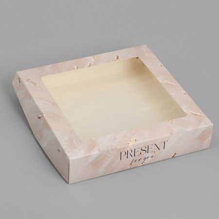 Confectionery packaging, boxing box "Present", 20 x 20 x 4 cm