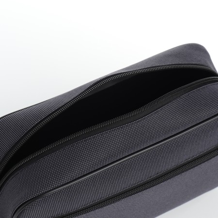 Cosmetic bag with lightning, black/gray color-2