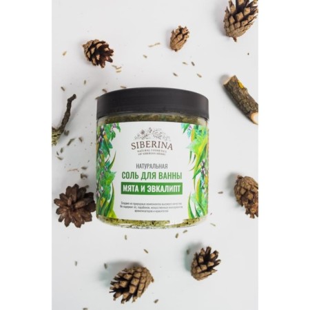 Natural salt for the bath "Mint and eucalyptus", 600 grams-1