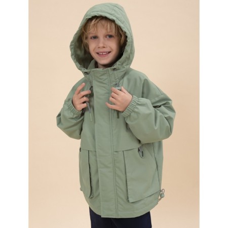 Windbreaker for boys, height 122 cm, green color-7