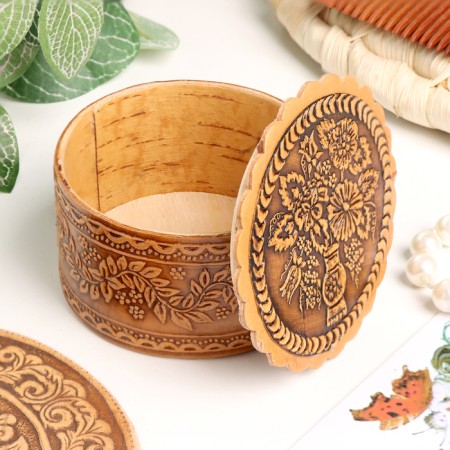 Bouquet box, 60 x 35 mm, birch bark-1