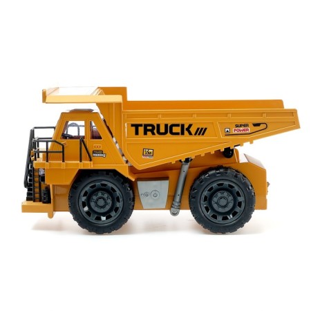 The radio -controlled "construction" dump truck works on the battery-1