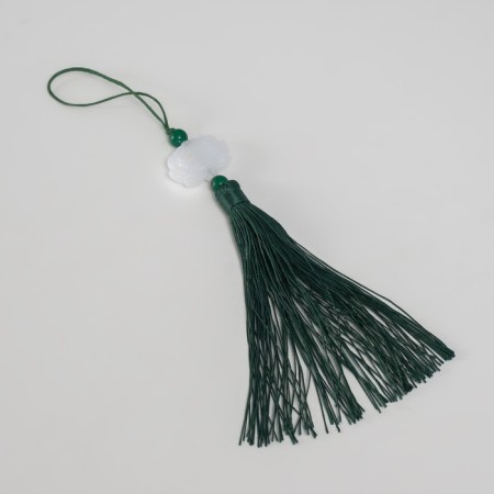 Textile suspension, plastic "Brush. Lotus" dark green 1.2x2.7x14.5 cm-2