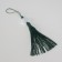 Textile suspension, plastic "Brush. Lotus" dark green 1.2x2.7x14.5 cm