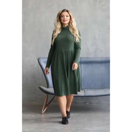 Women's dress, size 52, green color-4